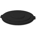 BRUTE(R) 55 gal Trash Can Lid, Flat Black, Resin, 0 Openings 26 3/4 in W/Dia