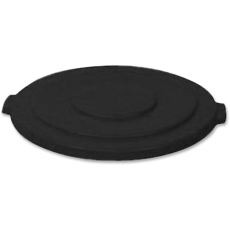 BRUTE(R) 55 gal Trash Can Lid, Flat Black, Resin, 0 Openings 26 3/4 in W/Dia