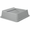 Untouchable(R) 35 gal, 50 gal Trash Can Lid, Swing Gray, Resin, 1 Openings 20 1/4 in W/Dia