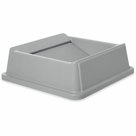 Untouchable(R) 35 gal, 50 gal Trash Can Lid, Swing Gray, Resin, 1 Openings 20 1/4 in W/Dia