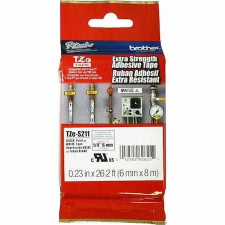 Label/Ribbon Cartridge, White, Gloss, 1/4 in W