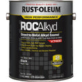 Interior/Exterior Paint, Flat, Oil Base, Black, 1 gal