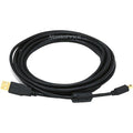 Standard USB Cable, Black, 15ft L