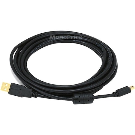 Standard USB Cable, Black, 15ft L