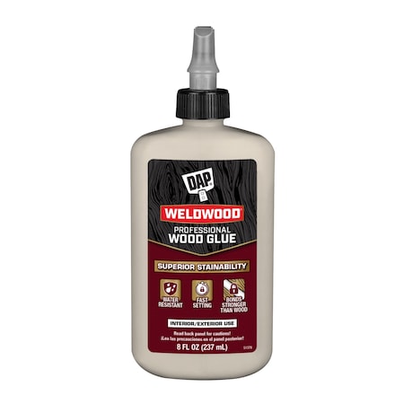 Professional Wood Glue, Weldwood Series, 8 fl oz, Bottle