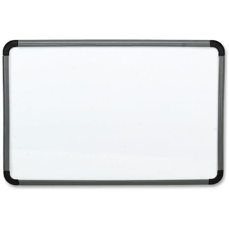 Dry Erase Board, Melamine, 36 in, 48 in, Plastic Frame, White