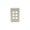 Wall Plate, 6 Port