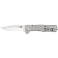 Folding Knife, Clip Point, Satin, 3-3/16 In