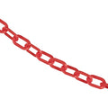 1"" x 25' Red Plastic Safety Chain
