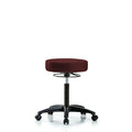 Rutledge Vinyl Stool without Back - Medium Bench Height with Casters in Burgundy Trailblazer Vinyl