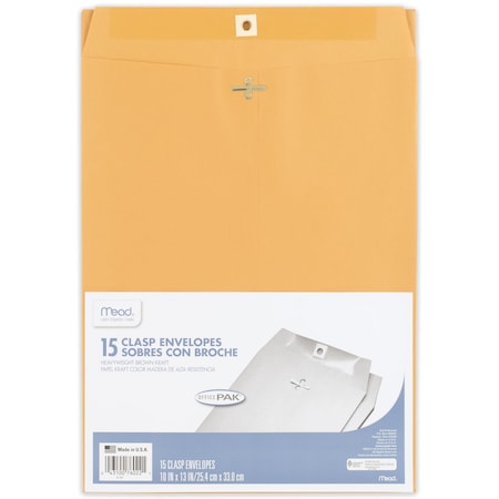 Clasp Envelopes, Office Pak, 10in , PK 15