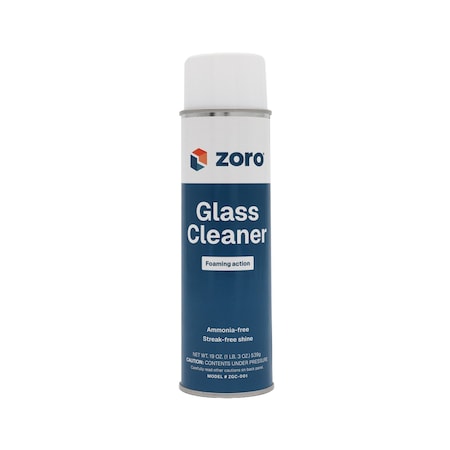Glass Cleaner, Foam, Aerosol Spray Can, Ready to Use, Ammonia Free, 19 oz