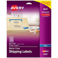 Inkjet Label, 11 in Label W, 8 1/2 in Label H, 1 Labels per Sheet Clear