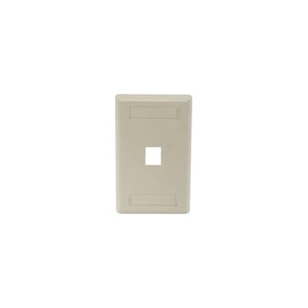 Hubbell 1-Socket IFP11EI Faceplate - 1 x Socket(s) - 1-gang - Electric Ivory