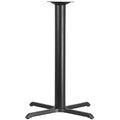 Beverly 33'' x 33'' Restaurant Table X-Base with 4'' Dia. Bar Height Column