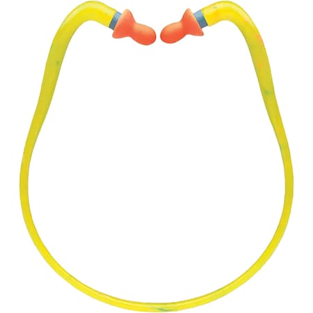 QB1HYG Disposable Vinyl Replacement Tips for Banded Ear Plugs, Bell Shape, 27 dB, Orange, 1 PR