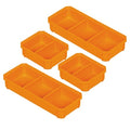 ShortBins, 113/16inx37/8in, Orange, 4PK