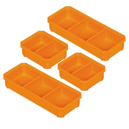 ShortBins, 113/16inx37/8in, Orange, 4PK
