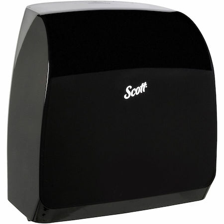 Slimroll Manual Towel Dispenser, Black, for Scott Orange Core Towels, 12.65" x 13.02" x 7.18"