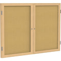 Enclosed Cork Bulletin Board 36x48", 1 Door
