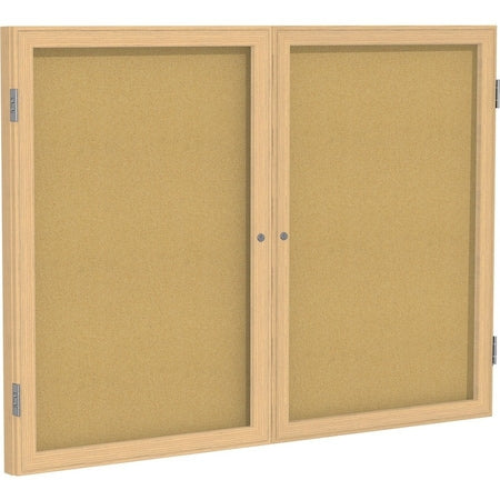 Enclosed Cork Bulletin Board 36x48", 1 Door