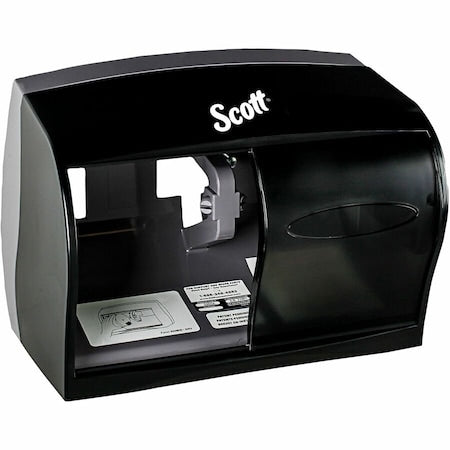 Scott Single Roll Toilet Paper Dispenser (09604), Black, 11.0" x 7.63" x 6.0" (Qty 1)