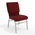 Burgundy Fabric Church Chair, PK4