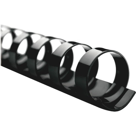 Binding Spine, Black, Plastic, PK100