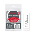 Binder Label Holder, Clear, 2 13/16"H, PK12