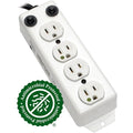 Outlet Strip, Rack Mounted, 4 5-15R-HG, 5-15P-HG, 10 ft., White