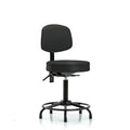 Med Bench Stool, Vin, Bk, RT, Tilt, Glds, Blk