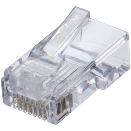 Modular Plug, Unshielded, CAT 5e, Clear, Pass-Through End Termination, 50 PK