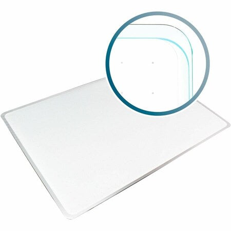 Board and wall fixing, 40 in, Tempered Glass Frame, White