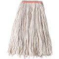 1 in String Wet Mop, 20 oz Dry Wt, Slide On Connection, Cut-End, White, Cotton, PK12