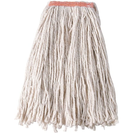 1 in String Wet Mop, 20 oz Dry Wt, Slide On Connection, Cut-End, White, Cotton, PK12