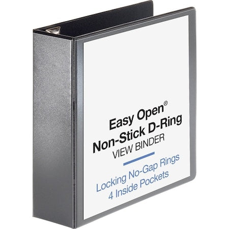 Ring Binder, Black, Clear Sleeve