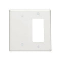 GFCI Wall Plate, Number of Gangs: 2 Metal, White