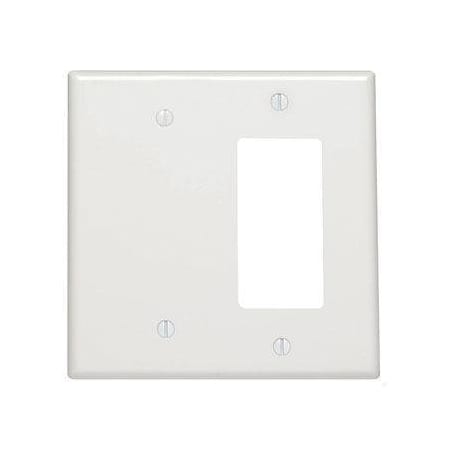 GFCI Wall Plate, Number of Gangs: 2 Metal, White