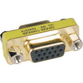 Compact / Slimline Gold VGA Video Coupler Gender Changer F/F