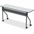 OfficeWorks Mobile Training Table, Gray Top, Charcoal Frame, 18 in W x 60 in L