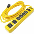 Surge Protector, Yellow, 6 in, 6 Outlets