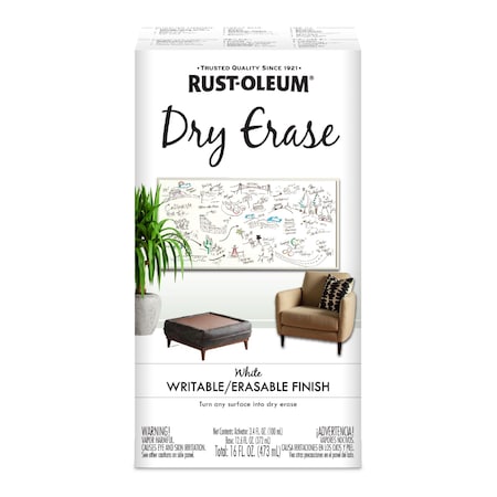 Dry Erase Paint, Flat White, Kit