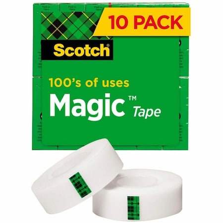 Magic Tape,3/4 x 1000 in.,Clear,PK10