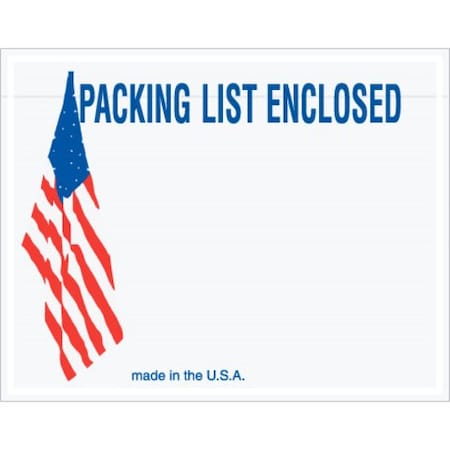 PackingListEnvelopes, Bl/Rd/Wht, PK1000