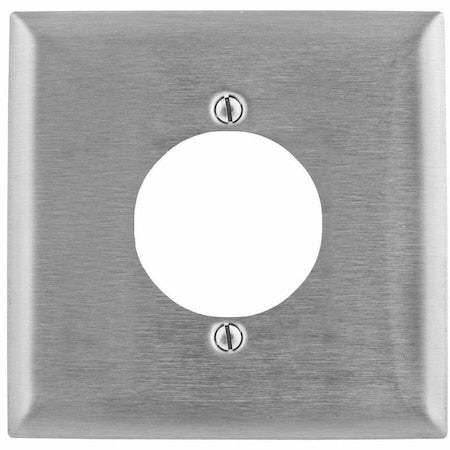 Wall Plates and Boxes, Number of Gangs: 2 Stainless Steel, Brushed Finish, Silver