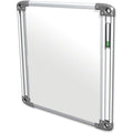 Dry Erase Board, Plastic, 27 7/8 in, 27 7/8 in, Aluminum Frame, White, Matte