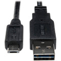 Reversible USB Cable, Black, 6ft L