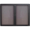 Enclosed Fabric Bulletin Board 36" x 48", 2 Door