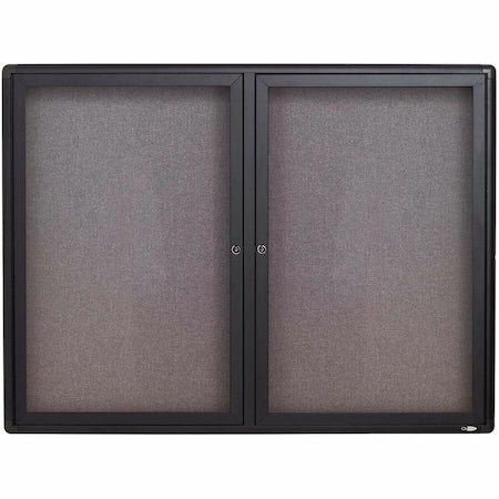 Enclosed Fabric Bulletin Board 36" x 48", 2 Door