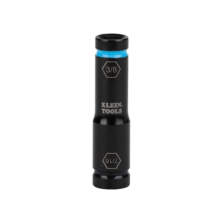 1/4 in, 1/2 in Drive Flip Impact Socket Standard Socket, Manganese Phosphate